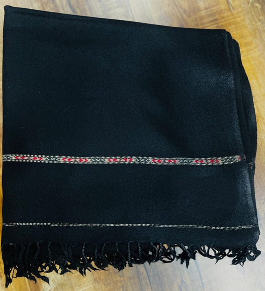 Swati Woolen Shawl-Black