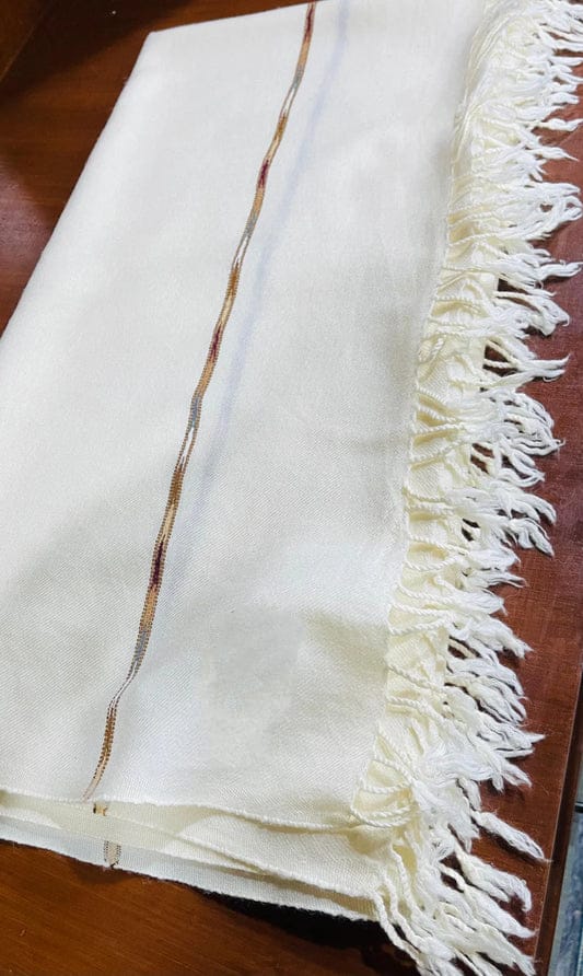 Swati Woolen Shawl - White